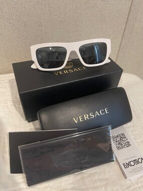 Authentic Versace Italy white sunglasses women’s